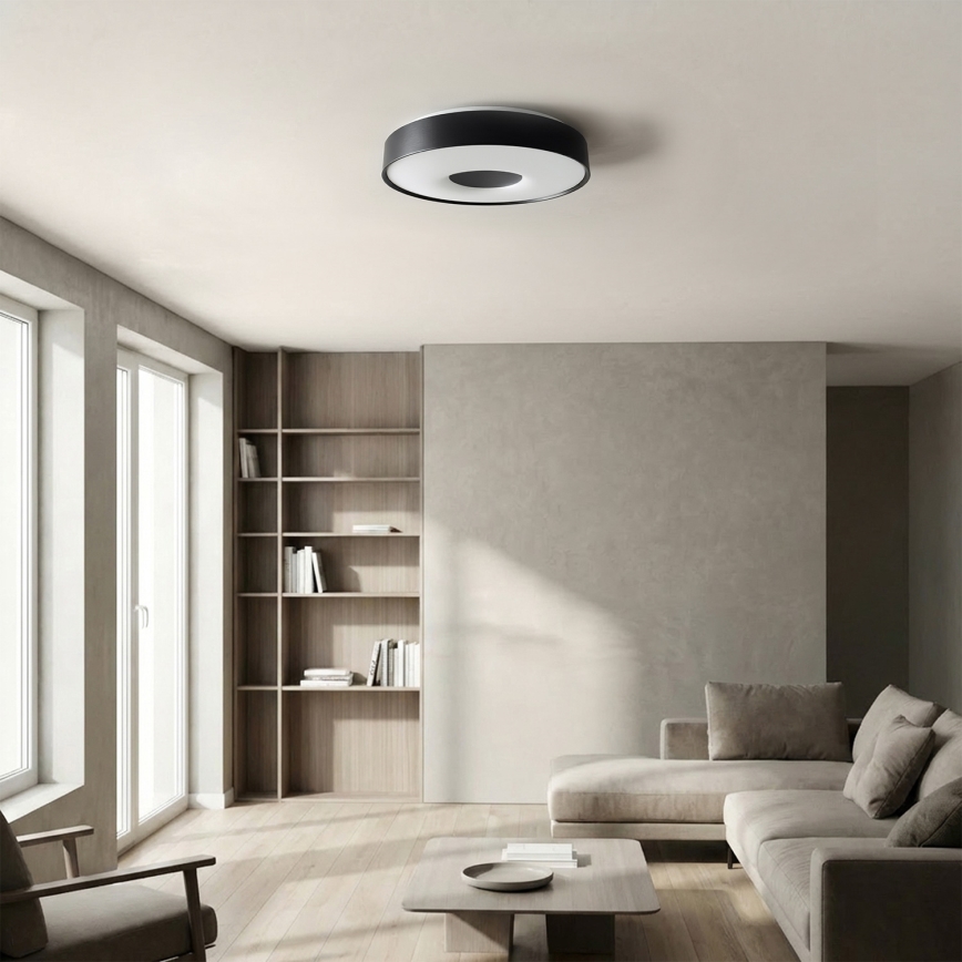 Brilagi - LED prigušivo stropno svjetlo JAMIS LED/48W/230V 3000-6500K Ø 39 cm crno + daljinski upravljač