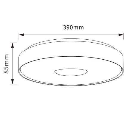 Brilagi - LED prigušivo stropno svjetlo JAMIS LED/48W/230V 3000-6500K Ø 39 cm crno + daljinski upravljač