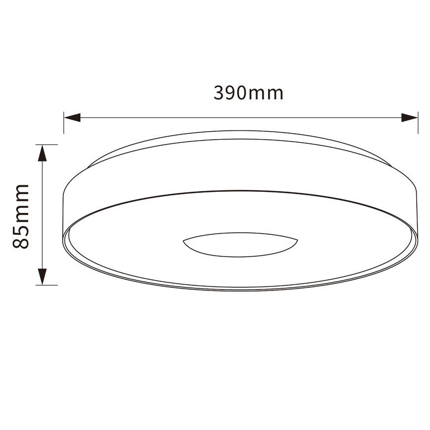 Brilagi - LED prigušivo stropno svjetlo JAMIS LED/48W/230V 3000-6500K Ø 39 cm crno + daljinski upravljač