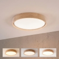 BRILAGI - LED stropno svjetlo s mogućnošću prigušivanja MANAROLA SMART LED/24W/230V 3000-6000K Wi-Fi Tuya Beacon Ø 41 cm hrast + daljinski upravljač