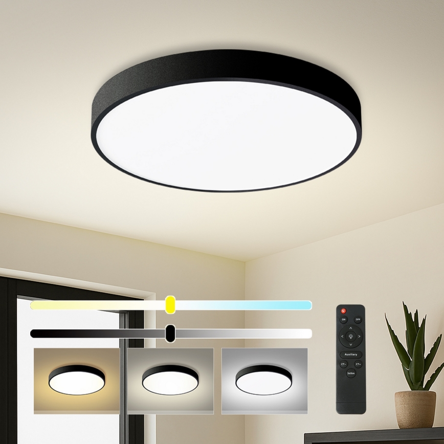 Brilagi - LED stropno svjetlo s mogućnošću prigušivanja POOL LED/60W/230V 3000-6000K Ø 60 cm crno + daljinski upravljač