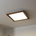 Brilagi - LED stropno svjetlo s mogućnošću prigušivanja SLIMFRAME WOOD LED/36W/230V 49,5x49,5 cm 3000-6000K tamno smeđe + s daljinskim upravljačem