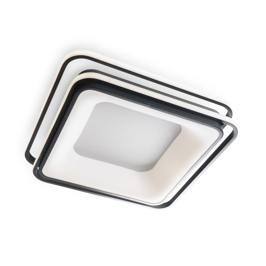 BRILAGI - LED prigušiva stropna svjetiljka FLARE LED/102W/230V 3000-6000K 50x50 cm crna + daljinski upravljač