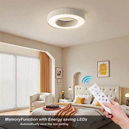 Brilagi - stropna LED svjetiljka LUMIX s mogućnošću prigušivanja LED/48W/230V 3000-6000K bež, promjera 50 cm + daljinski upravljač