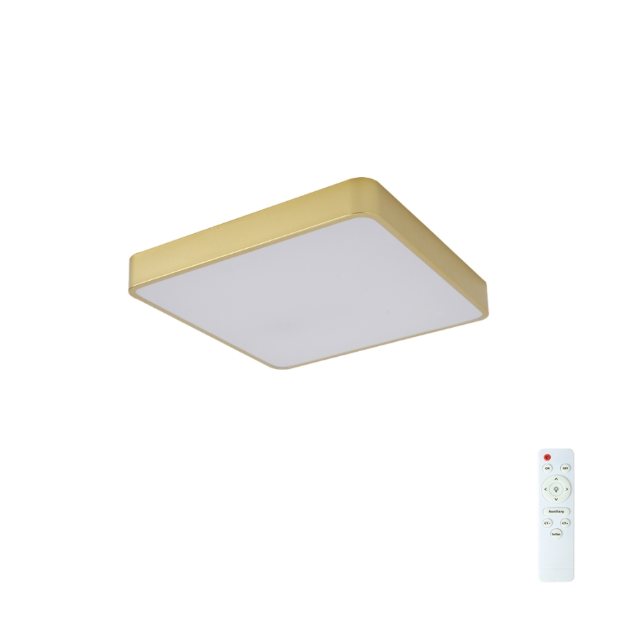 BRILAGI - Stropno LED svjetlo s prigušivanjem POOL SQUARE LED/36W/230V 3000-6000K 40x40 cm zlatno + daljinski upravljač