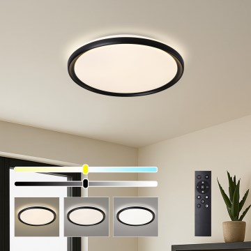 Brilagi - LED stropno svjetlo s prigušivanjem RIVO LED/72W/230V 3000-6000K crno Ø 50 cm + daljinsko upravljanje