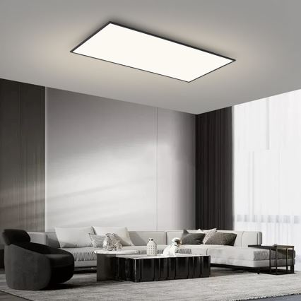 Brilagi - LED prigušivo stropno svjetlo SLIMFRAME LED/80W/230V 120x60 cm 3000-6000K crno + daljinski upravljač