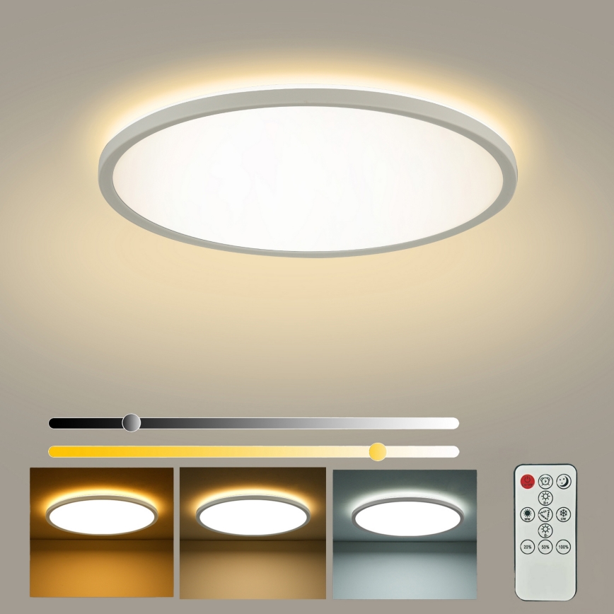 Brilagi - LED stropno svjetlo s prigušivanjem ULTRA SLIM LED/24W/230V 2700-6500K pr. 42 cm bijela + daljinsko upravljanje