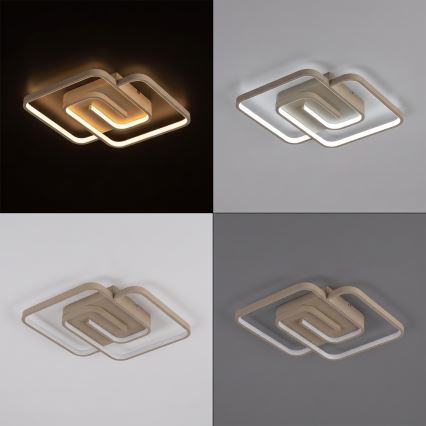 BRILAGI - LED Prigušivo stropno svjetlo VELO LED/64W/230V 3000-6500K 48x48 cm bež + daljinski upravljač