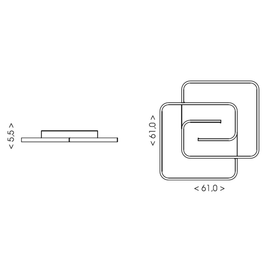 Brilagi - LED stropna svjetiljka s prigušivanjem VELO XL LED/98W/230V 3000-6500K 61x61 cm + daljinski upravljač