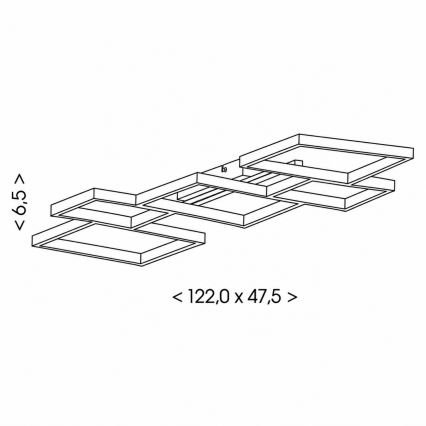 BRILAGI - LED stropno svjetlo SHIFT LED/42W/230V 4000K 47,5x122 cm crna