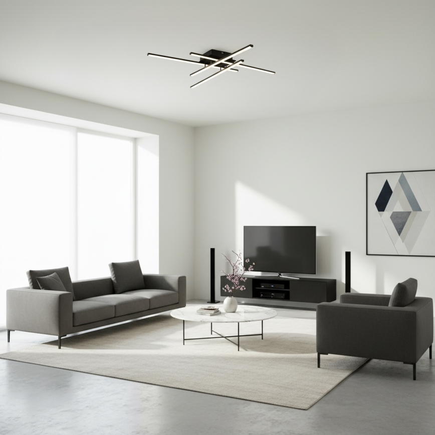 Brilagi - LED stropno svjetlo STRIPES LED/37W/230V 68x68 cm crno