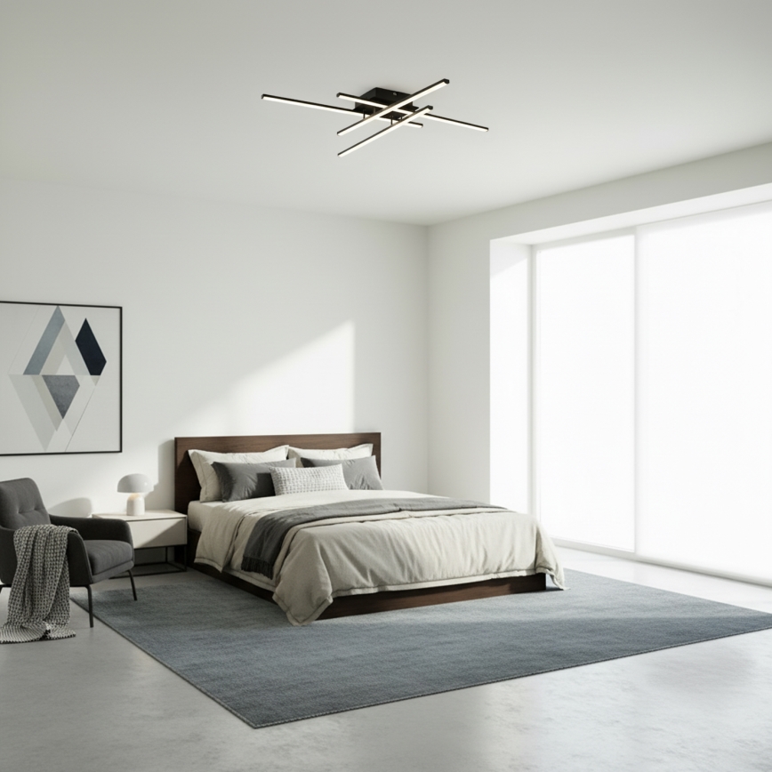 Brilagi - LED stropno svjetlo STRIPES LED/37W/230V 68x68 cm crno