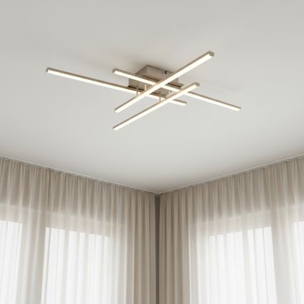 Brilagi - LED stropna svjetiljka STRIPES LED/37W/230V 68x68 cm srebrna