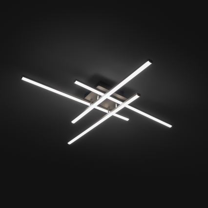 Brilagi - LED stropna svjetiljka STRIPES LED/37W/230V 68x68 cm srebrna