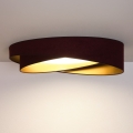 BRILAGI - LED stropno svjetlo VELVET TWIST LED/24W/230V 4000K Ø 55 cm bordo/zlatna