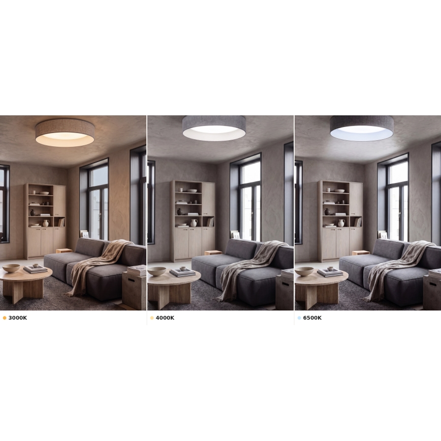 Brilagi - LED stropno svjetlo VELVET VARI LED/24W/230V 3000/4000/6500K Ø 45 cm sivo