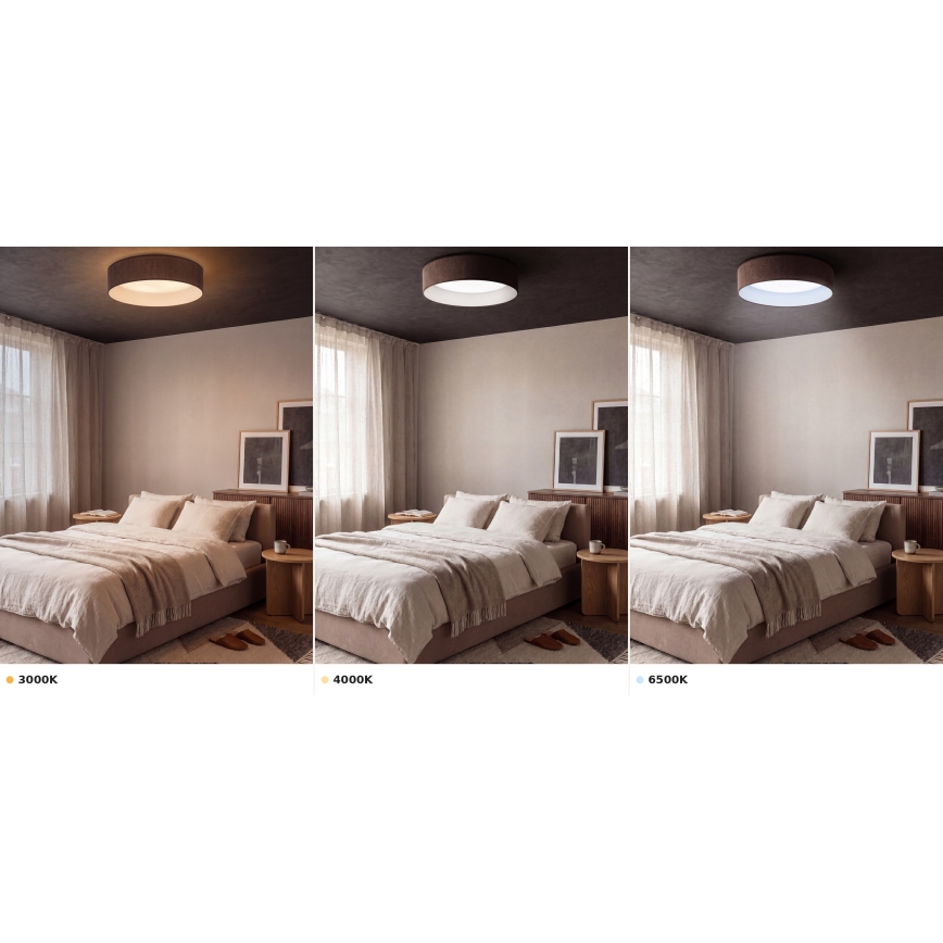 Brilagi - LED stropna svjetiljka VELVET VARI LED/24W/230V 3000/4000/6500K Ø 45 cm smeđa