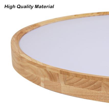 Brilagi - LED stropna svjetiljka WOODROUND LED/40W/230V 3000/4000/6000K Ø 60 cm drvena CRI 90