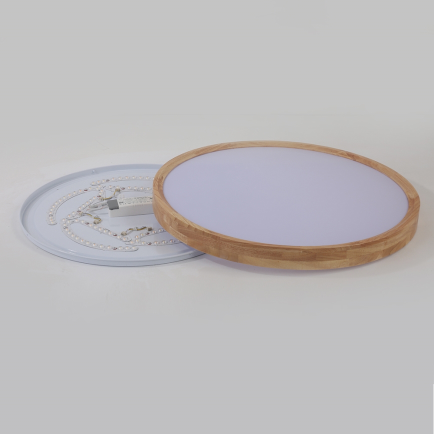 Brilagi - LED stropna svjetiljka WOODROUND LED/40W/230V 3000/4000/6000K Ø 60 cm drvena CRI 90