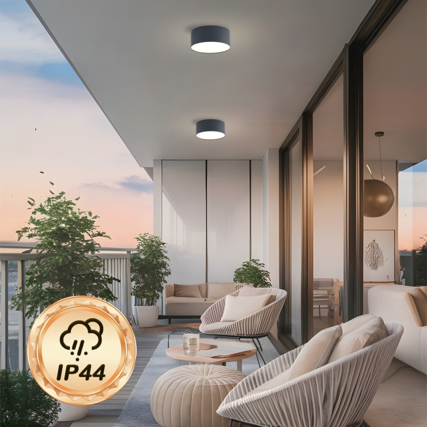 Brilagi - LED kupaonsko stropno svjetlo FORIS LED/20W/230V Ø 15 cm antracit IP44