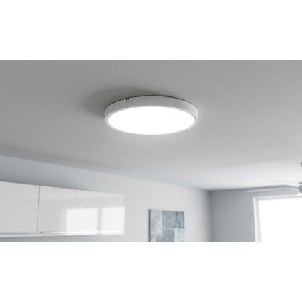 Brilagi - LED stropna svjetiljka za kupaonicu sa senzorom ZENNA LED/24W/230V Ø 35 cm IP44 bijela + daljinski upravljač
