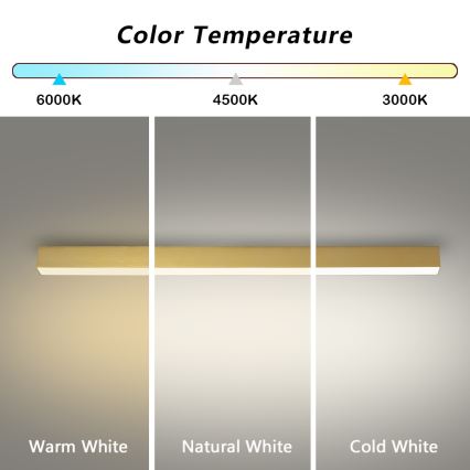 Brilagi - LED stropno svjetlo za kupaonicu SLEEKLINE LED/40W/230V 3000/4500/6000K zlatna IP44