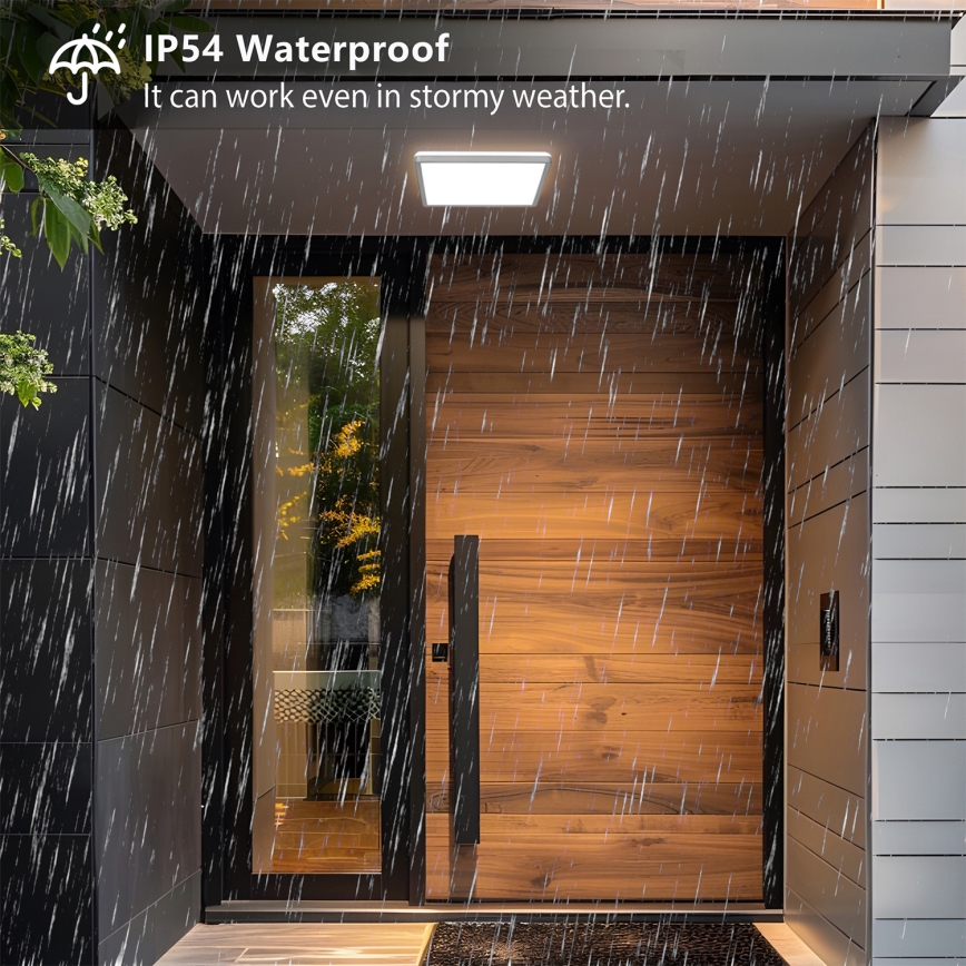 Brilagi - LED kupaonsko stropno svjetlo ULTRA SLIM LED/24W/230V 42x42 cm srebrno IP54