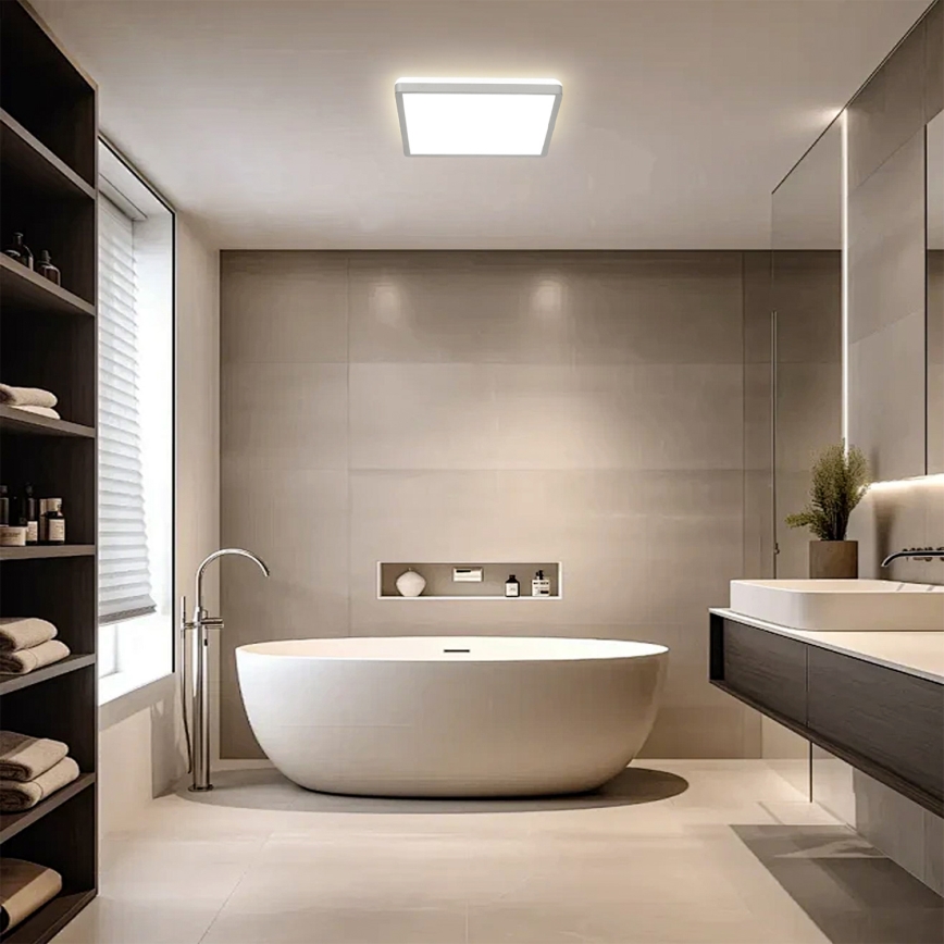 Brilagi - LED kupaonsko stropno svjetlo ULTRA SLIM LED/24W/230V 42x42 cm srebrno IP54