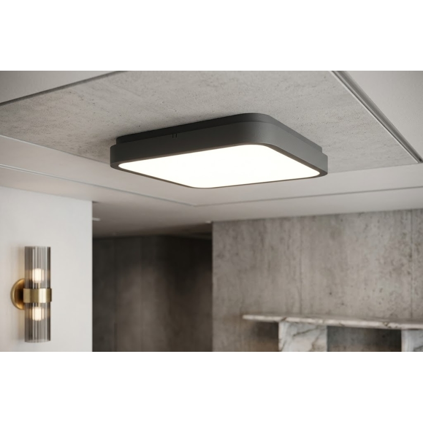 BRILAGI - LED stropno svjetlo za kupaonicu ZENNA LED/24W/230V 34,5x34,5 cm IP44 antracit