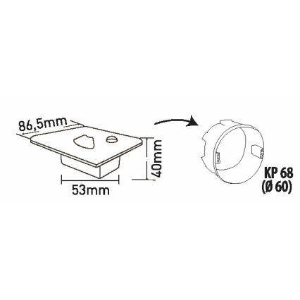 Brilagi - LED Stubišna svjetiljka sa senzorom pokreta JACK LED/1,5W/230V 3000K/4000K/6500K bijela