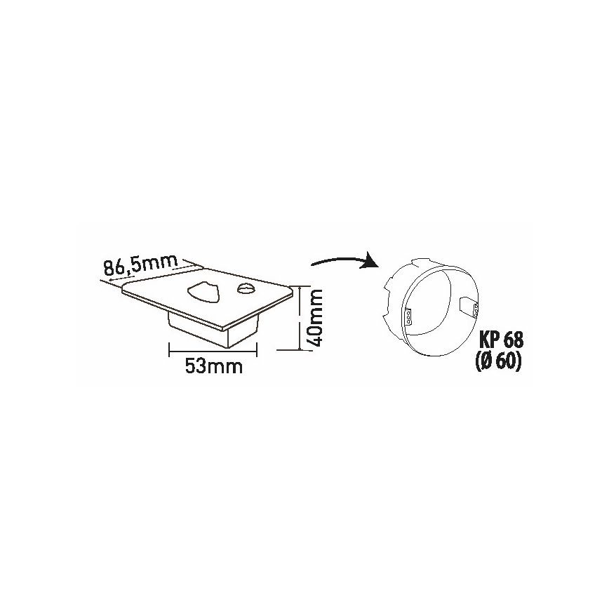 Brilagi - LED Stubišna svjetiljka sa senzorom pokreta JACK LED/1,5W/230V 3000K/4000K/6500K bijela