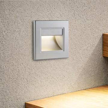 Brilagi - LED Stubišna svjetiljka STEP LIGHT LED/1,5W/230V IP44 srebrna
