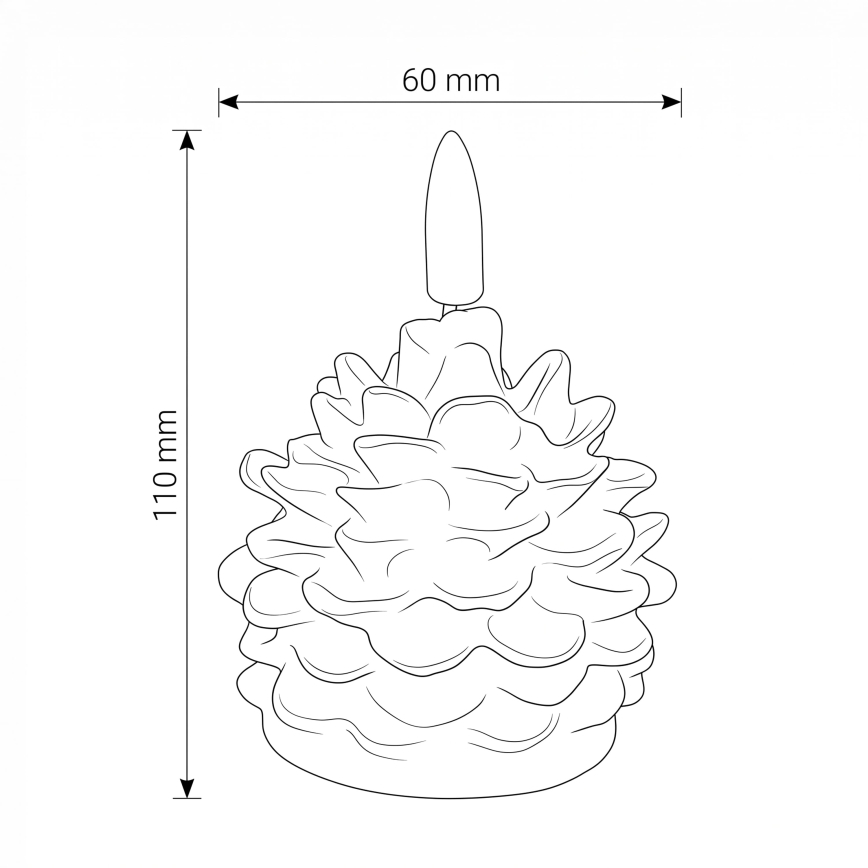 BRILAGI - LED svijeća LED/1xCR2032 smeđa