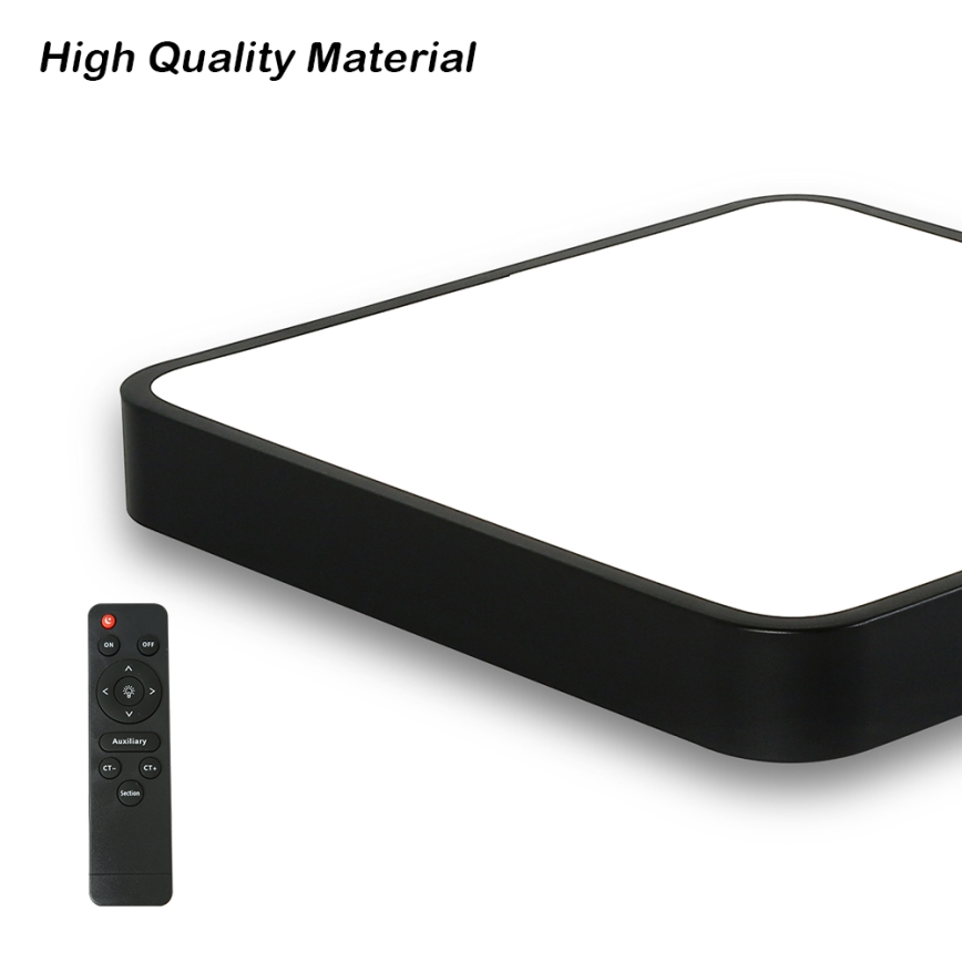 Brilagi - LED stropna svjetiljka s prigušivanjem POOL SQUARE LED/48W/230V 3000-6000K 50x50 cm crna + daljinski upravljač