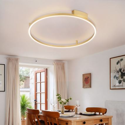 Brilagi - LED prigušivo stropno svjetlo PORTOFINO LED/60W/230V 3000-6000K Ø 80 cm zlatno + daljinski upravljač