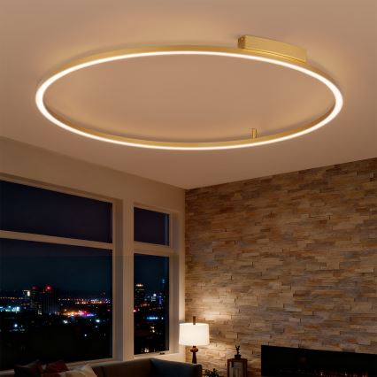 Brilagi - LED prigušivo stropno svjetlo PORTOFINO LED/85W/230V 3000-6000K Ø 120 cm zlatno + daljinski upravljač