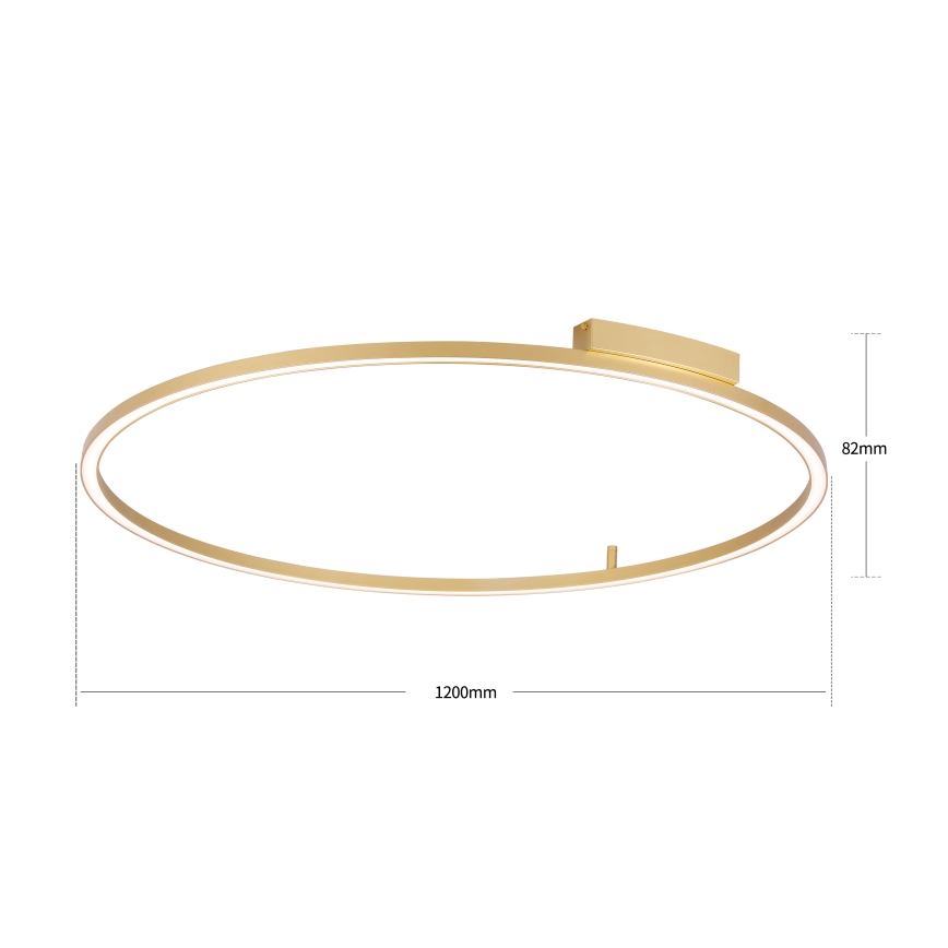 Brilagi - LED prigušivo stropno svjetlo PORTOFINO LED/85W/230V 3000-6000K Ø 120 cm zlatno + daljinski upravljač