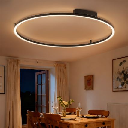 Brilagi - LED prigušivo stropno svjetlo PORTOFINO LED/85W/230V 3000-6000K Ø 120 cm crna + daljinski upravljač