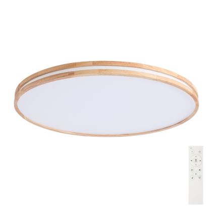 Brilagi - LED prigušivo stropno svjetlo MOLINA LED/128W/230V 3000-6000K hrast Ø 100 cm + daljinski upravljač