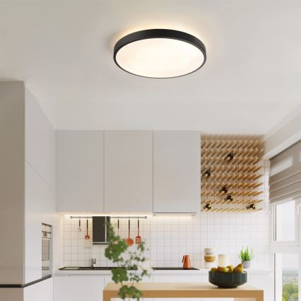 Brilagi - Stropno LED svjetlo s mogućnošću prigušivanja GLASS POOL DOUBLE LED/48W/230V 3000-6000K 40 cm crne boje + daljinski upravljač