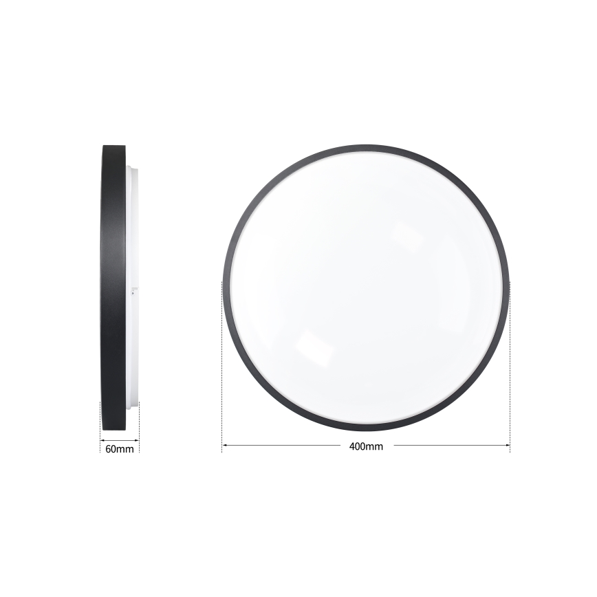 Brilagi - Stropno LED svjetlo s mogućnošću prigušivanja GLASS POOL DOUBLE LED/48W/230V 3000-6000K 40 cm crne boje + daljinski upravljač