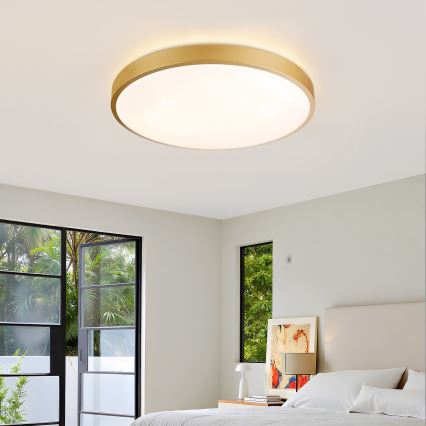 Brilagi - LED stropno svjetlo s mogućnošću prigušivanja GLASS POOL DOUBLE LED/60W/230V 3000-6000K 50 cm zlatno + daljinski upravljač
