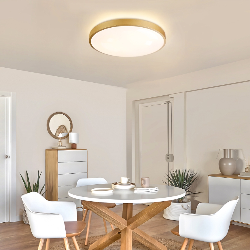 Brilagi - LED stropno svjetlo s mogućnošću prigušivanja GLASS POOL DOUBLE LED/60W/230V 3000-6000K 50 cm zlatno + daljinski upravljač