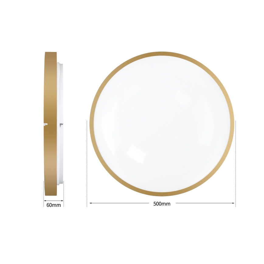 Brilagi - LED stropno svjetlo s mogućnošću prigušivanja GLASS POOL DOUBLE LED/60W/230V 3000-6000K 50 cm zlatno + daljinski upravljač