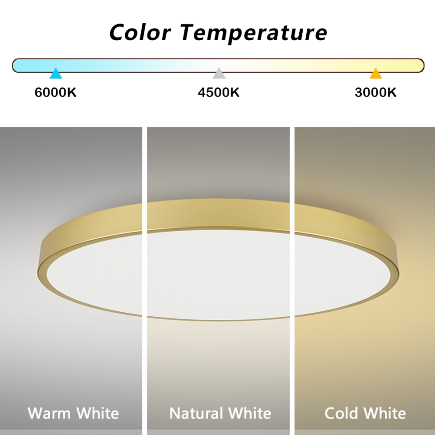 Brilagi - LED stropna svjetiljka s mogućnošću prigušivanja POOL SMART LED/180W/230V 3000-6000K 120 cm zlatna Wi-Fi Tuya + daljinsko upravljanje