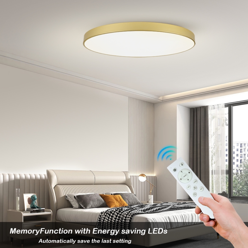 Brilagi - LED stropna svjetiljka s mogućnošću prigušivanja POOL SMART LED/180W/230V 3000-6000K 120 cm zlatna Wi-Fi Tuya + daljinsko upravljanje