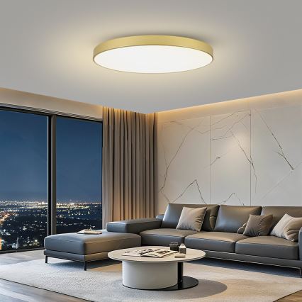 Brilagi - LED stropna svjetiljka s mogućnošću prigušivanja POOL SMART LED/180W/230V 3000-6000K 120 cm zlatna Wi-Fi Tuya + daljinsko upravljanje