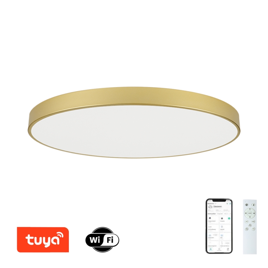 Brilagi - LED stropna svjetiljka s mogućnošću prigušivanja POOL SMART LED/180W/230V 3000-6000K 120 cm zlatna Wi-Fi Tuya + daljinsko upravljanje