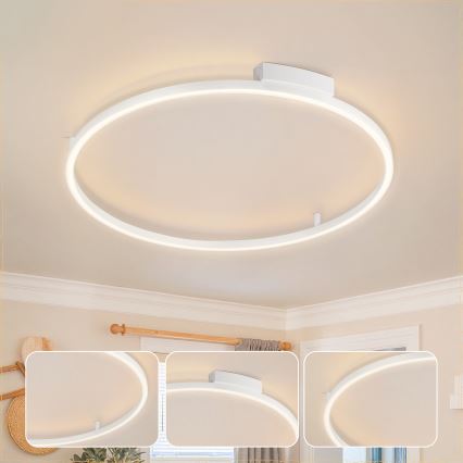 Brilagi - Prigušivo LED stropno svjetlo PORTOFINO LED/60W/230V 3000-6000K promjer 80 cm bijelo + daljinski upravljač